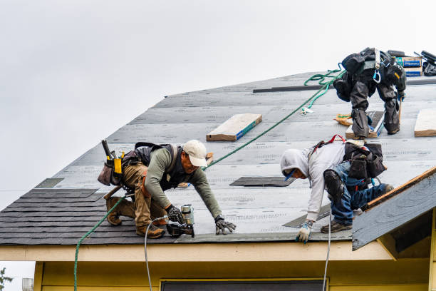 Professional Gutter Installation technician working in Bellwood, VA